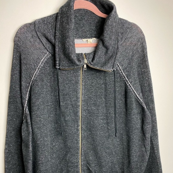 Eileen Fisher Women’s Zip Up Sweater Size L Gray - Picture 2 of 6